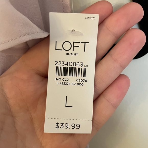 LOFT Outlet Light Purple Ruffle Tank - Picture 4 of 6